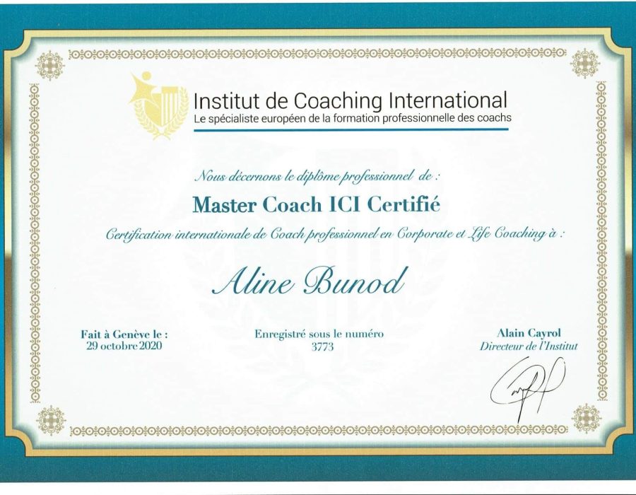 Diplôme Master Coach ICI