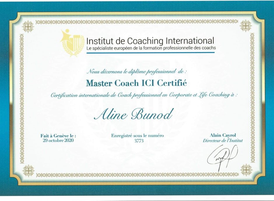 Diplôme Master Coach ICI