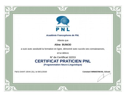 Diplome Programme neuro-linguistique